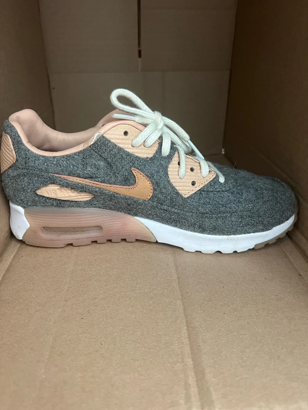 NIKE AIR MAX 90 ULTRA PREMIUM Women's Athletic Sneakers Cool Grey size 7.5